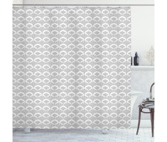 Geometric Monochrome Print Shower Curtain