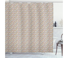 Vintage Style Nursery Floral Shower Curtain