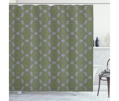 Stripped Floral Art Shower Curtain