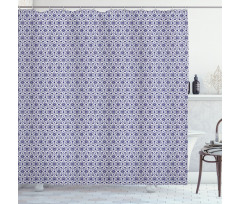 Abstract Repetitive Flowers Shower Curtain