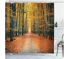 Romantic Alley Woods Shower Curtain