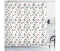 Abstract Floral Shower Curtain