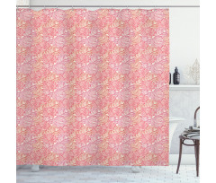 Feminine Rose Stems Pattern Shower Curtain