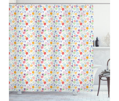 Fun Celebration Balloons Shower Curtain