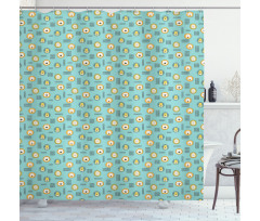 Childish Lion Drawings Shower Curtain