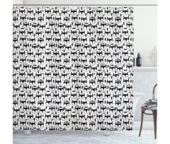 Nursery Scandinavian Fox Shower Curtain