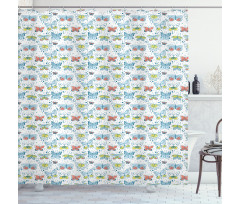 Simplistic Butterflies Art Shower Curtain