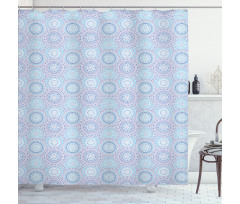 Sun Circles and Dots Shower Curtain