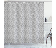 Vintage Greyscale Roses Art Shower Curtain