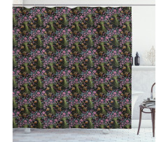 Bouquets and Butterflies Shower Curtain