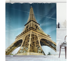 Paris Park Skyline Shower Curtain