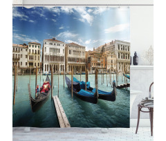 Gondolas Venetian Lagoon Shower Curtain