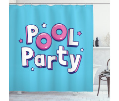 Cartoon Lettering Shower Curtain