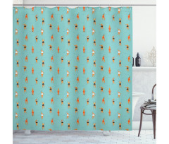 Swimming Women Swimsuit Shower Curtain