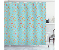 People Swimming Surfing Shower Curtain