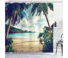 Summer Vintage Tropical Shower Curtain