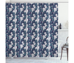 Abstract Design Fungi Art Shower Curtain