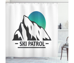 Mountain Ombre Sun and Ski Shower Curtain