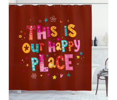 This is Our Happy Place Shower Curtain