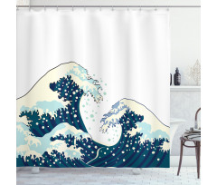 Ocean Surfing Aquatic Shower Curtain