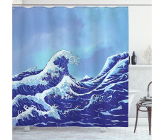 Big Tsunami Ocean Nature Shower Curtain