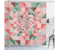 Geometry Shapes Pastel Shower Curtain