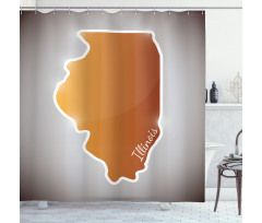 Simple State Map Shower Curtain