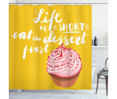 Cupcake Food Art Shower Curtain