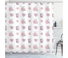Abstract Simple Floral Art Shower Curtain