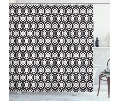 Modern Futuristic Motif Shower Curtain