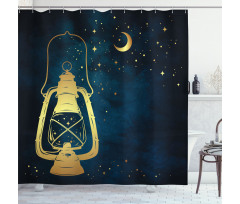 Magic Oil Lantern at Night Shower Curtain