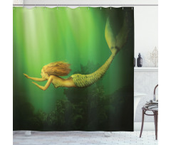 Mermaid with Fish Tail Shower Curtain