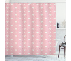 Heart Speckles Love Shower Curtain