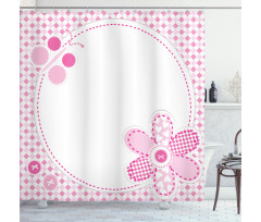 Girly with Flower Sweetheart Shower Curtain