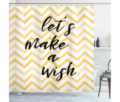 Lets Make a Wish on Chevrons Shower Curtain