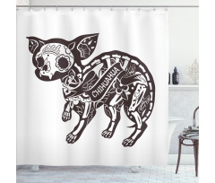 Floral Skeleton Shower Curtain