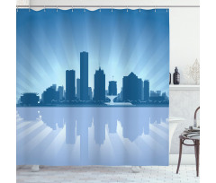 Retro Milwaukee Skyline Shower Curtain