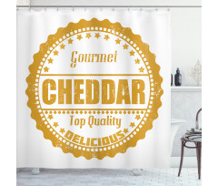 Gourmet Cheddar Rubber Stamp Shower Curtain