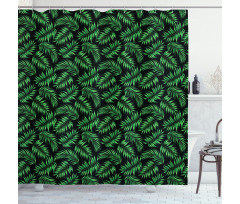 Exotic Jungle Leaves Art Shower Curtain