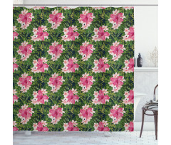 Blooming Hawaiian Jungle Shower Curtain