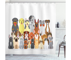Animals Cartoon Shower Curtain