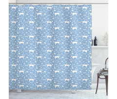 Dog Item Silhouettes Shower Curtain