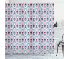 Funny Male and Female Animal Shower Curtain