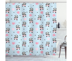 Panda Ballerina in Dress Shower Curtain