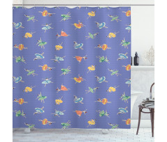 Delicate Women in Gowns Shower Curtain