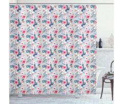 Hawaiian Botanical Shower Curtain