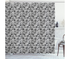 Traditional Flora Shower Curtain