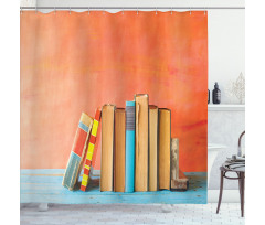 Row of Old Vintage Books Shower Curtain