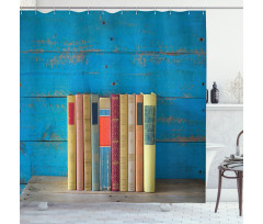 Grunge Nostalgic Book Shower Curtain