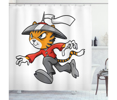 Warrior Cartoon Shower Curtain